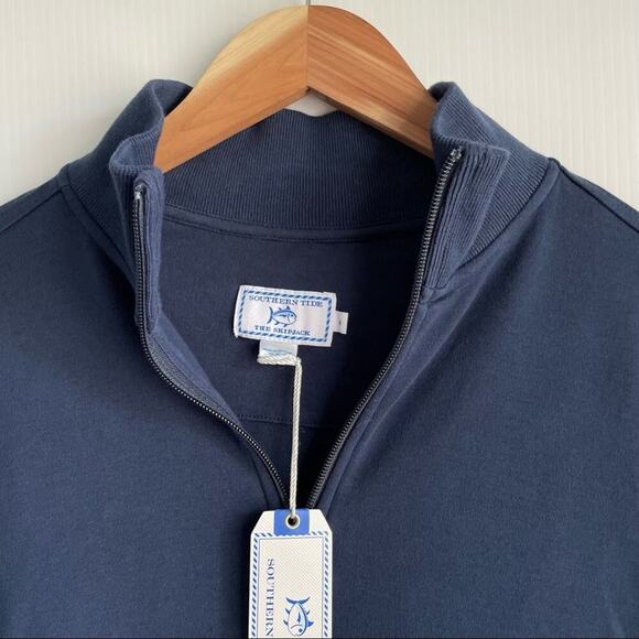🆕 Skipjack 1/4 Zip Pullover in Blue Depths by Southern Tide NWT Navy sz Small - Picture 2 of 9